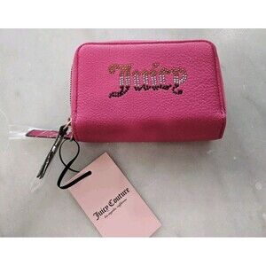 JUICY COUTURE HOT PINK DOUBLE ZIP AROUND WALLET, *NEW WITH TAGS!*